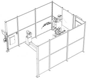 headstock-tailstock robot line drawing